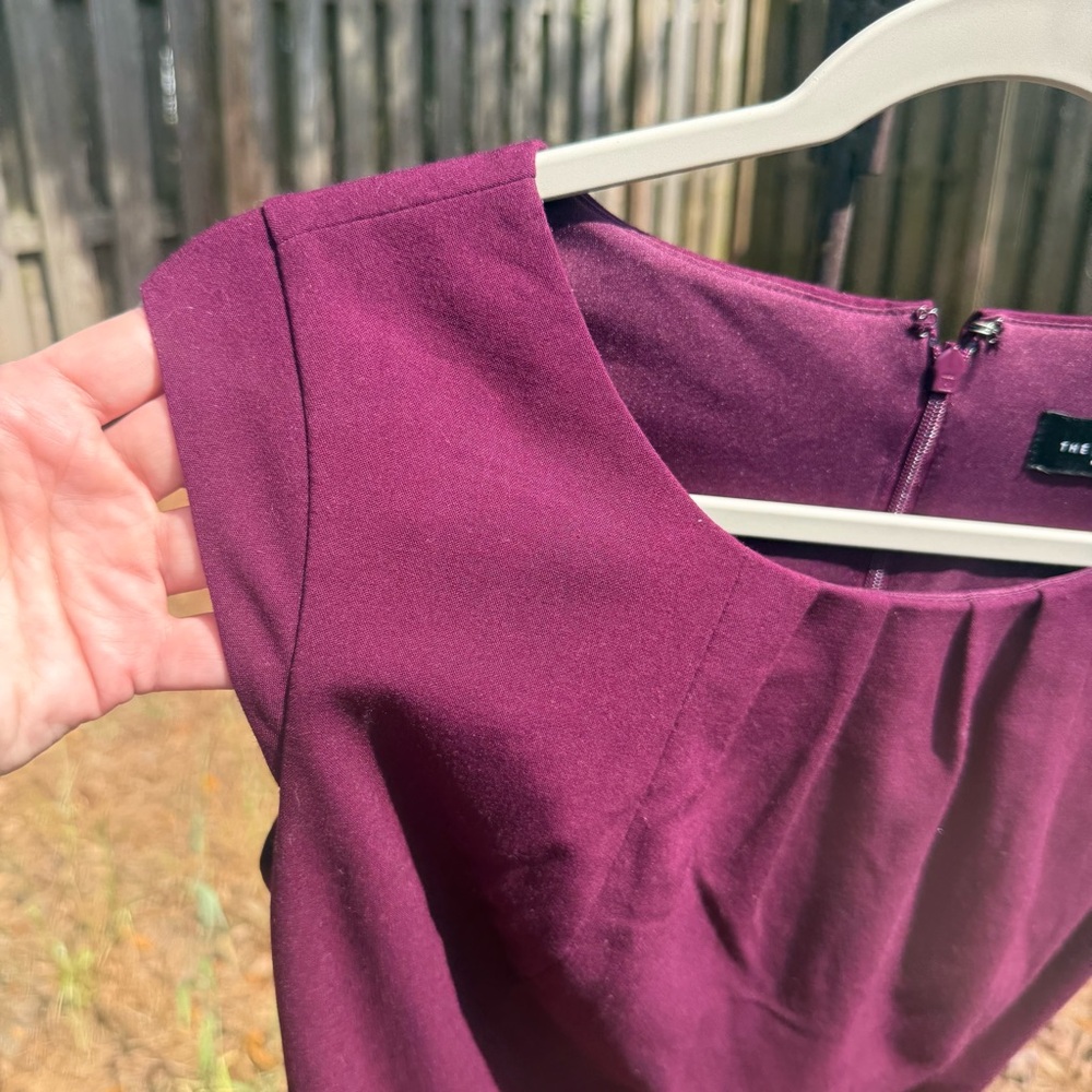 The Limited Eggplant/Purple Size 0 Midi Dress. Business Casual/Night Out - Picture 8 of 8